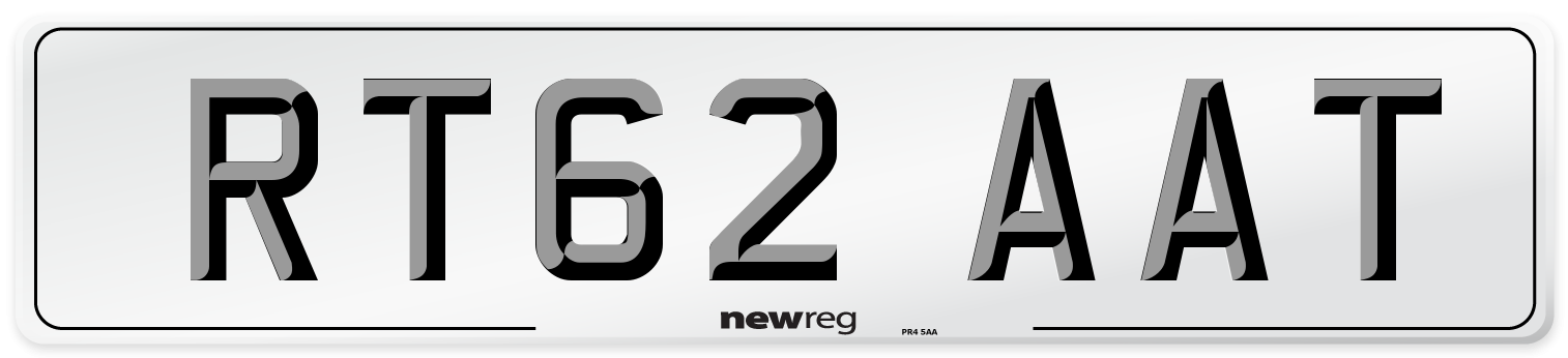 RT62 AAT Number Plate from New Reg